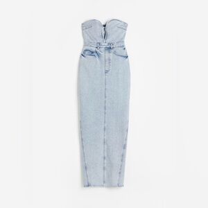 Denim Bandeau Dress H&M XS